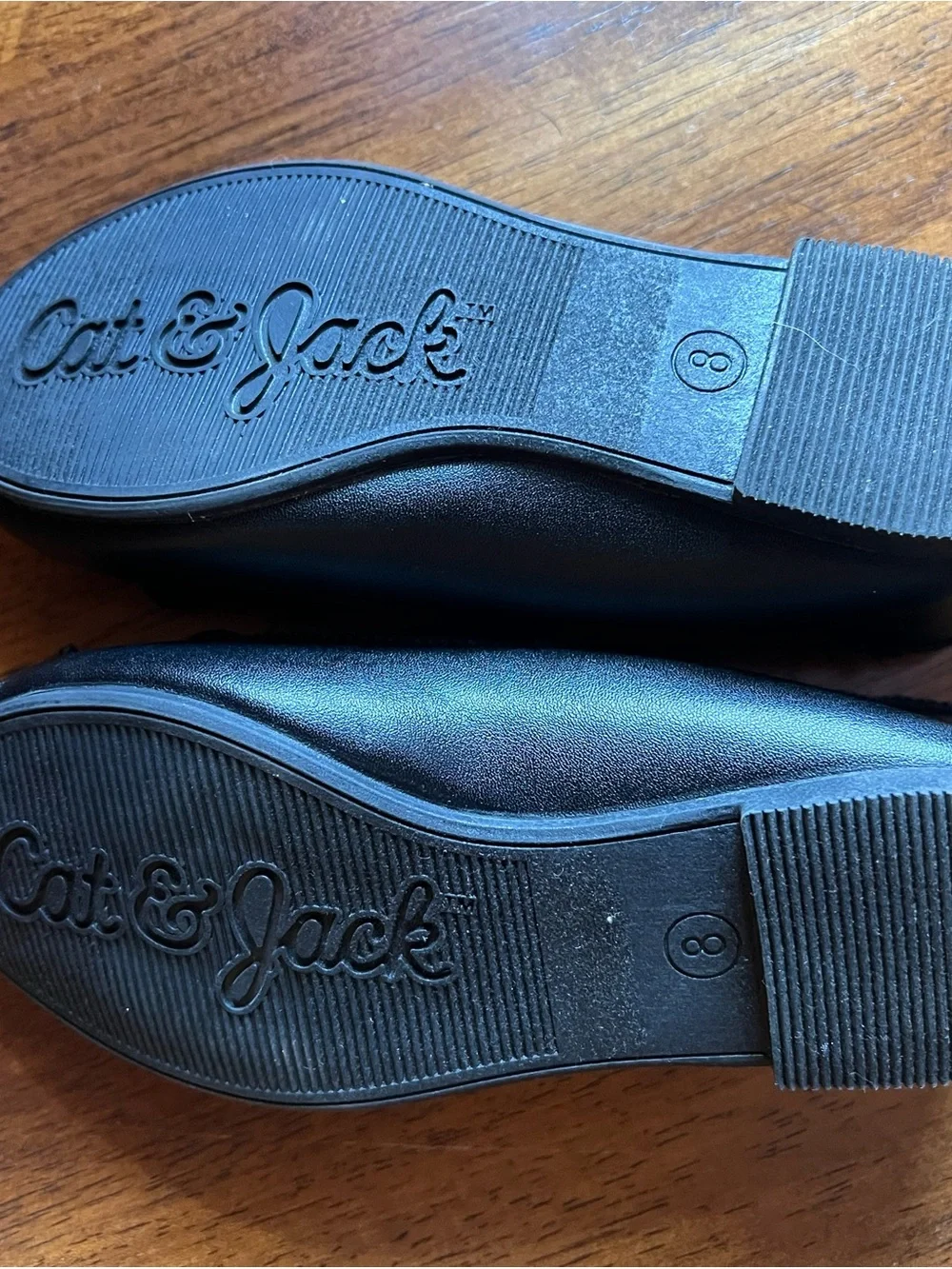 Cat & Jack Black Girls' Mary Jane Flats with Bow Accent